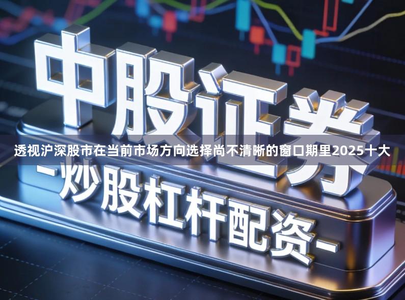 透视沪深股市在当前市场方向选择尚不清晰的窗口期里2025十大